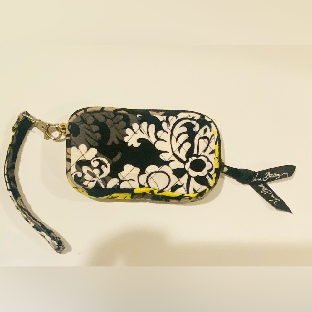 Vera Bradley Yellow Floral Keychain Pouch Cottagecore floral